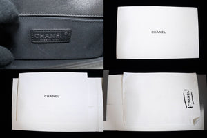 CHANEL Small Boy Chain Shoulder Bag Black Quilted Flap Calfskin p93 hannari-shop