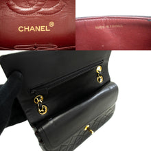 CHANEL Classic Double Flap 9" Chain Shoulder Bag Black Lambskin p02 hannari-shop