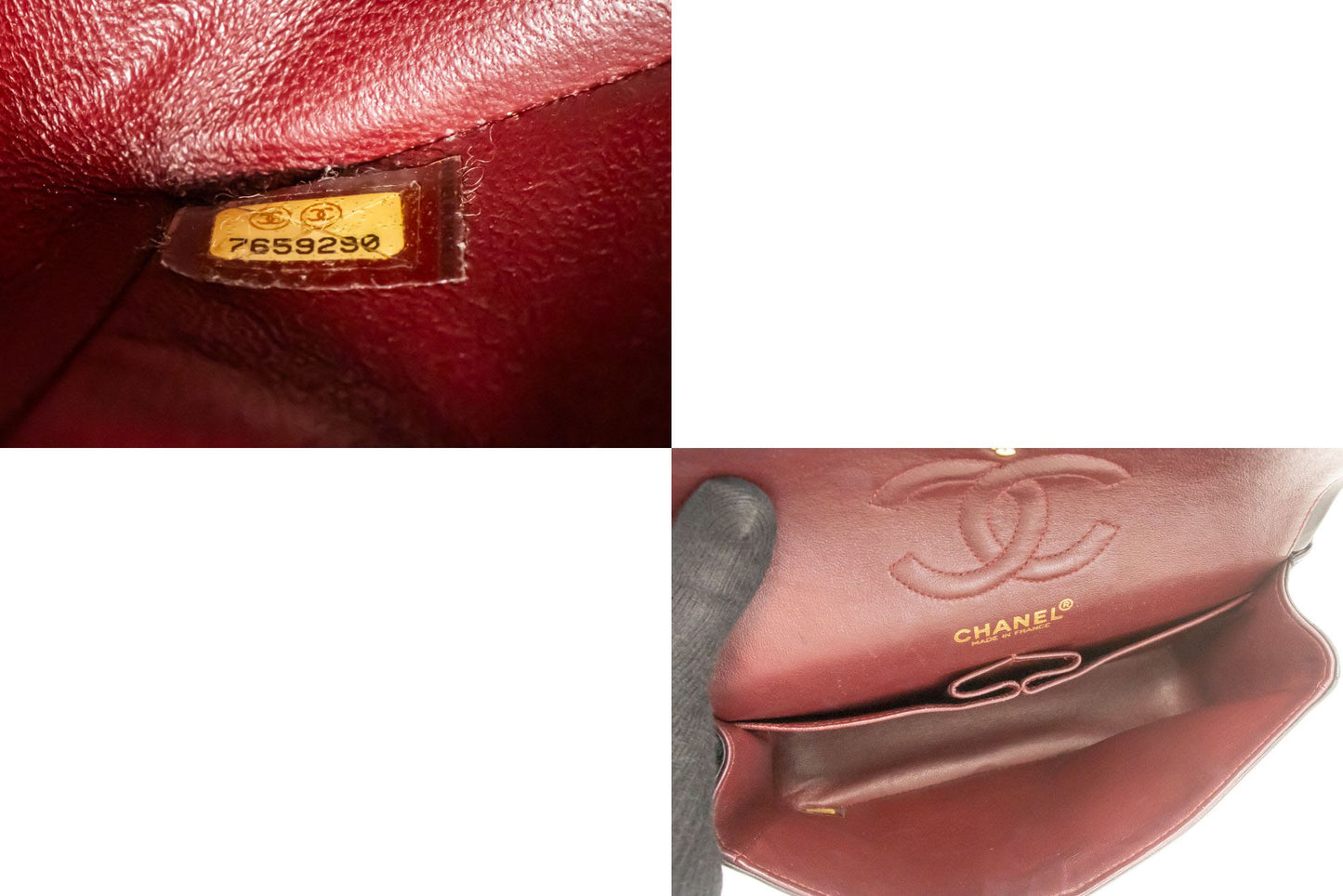 CHANEL Classic Double Flap 9" Chain Schoudertas Zwart Lamsleer ai6 hannari-shop