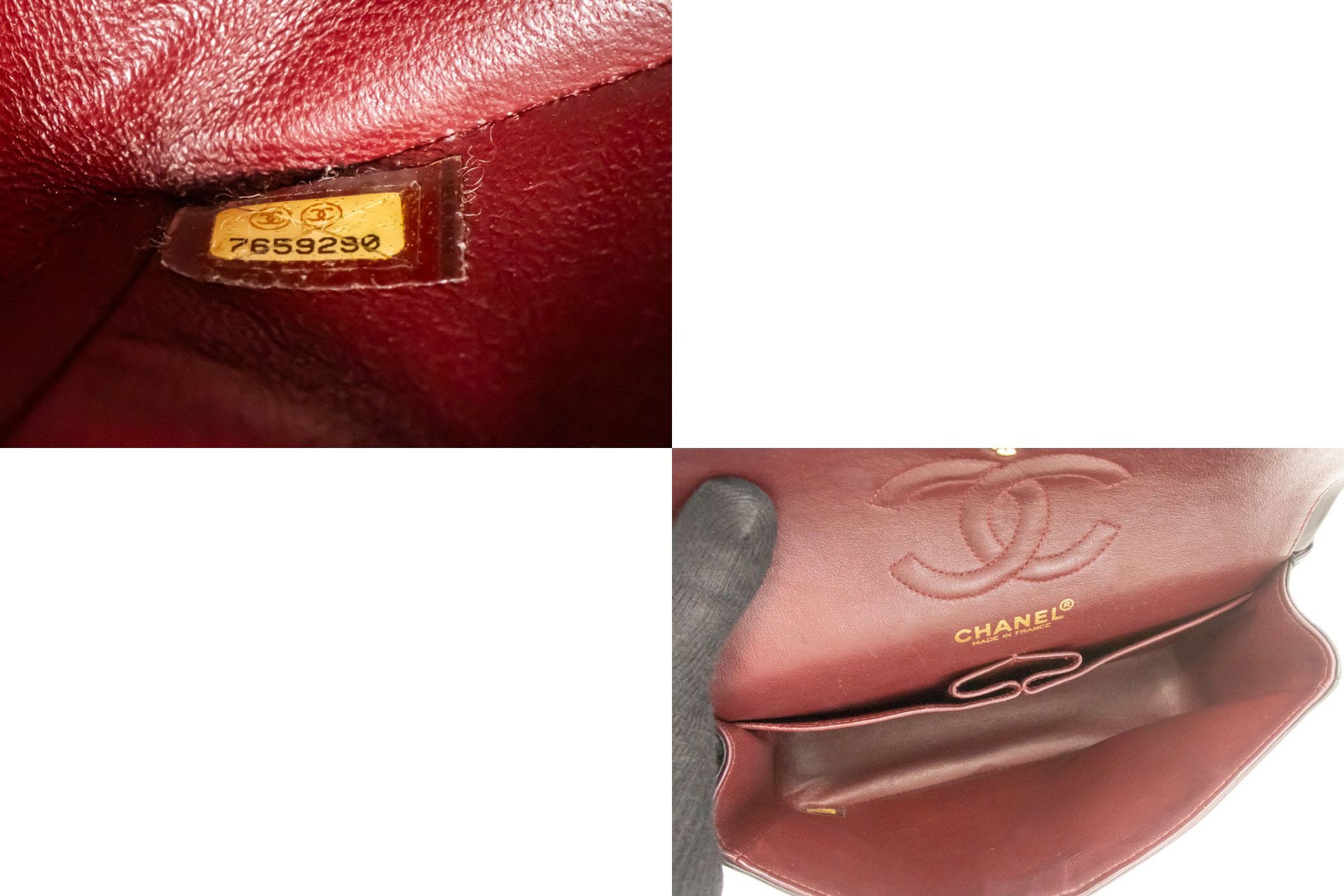 CHANEL Classic Double Flap 9" Chain Schoudertas Zwart Lamsleer ai6 hannari-shop