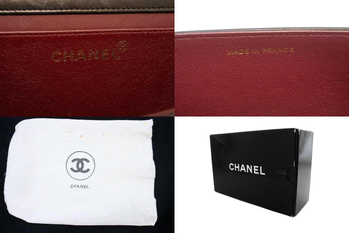 CHANEL Full Flap Small Chain Shoulder Bag Clutch Black Quilted ah9 hannari-shop