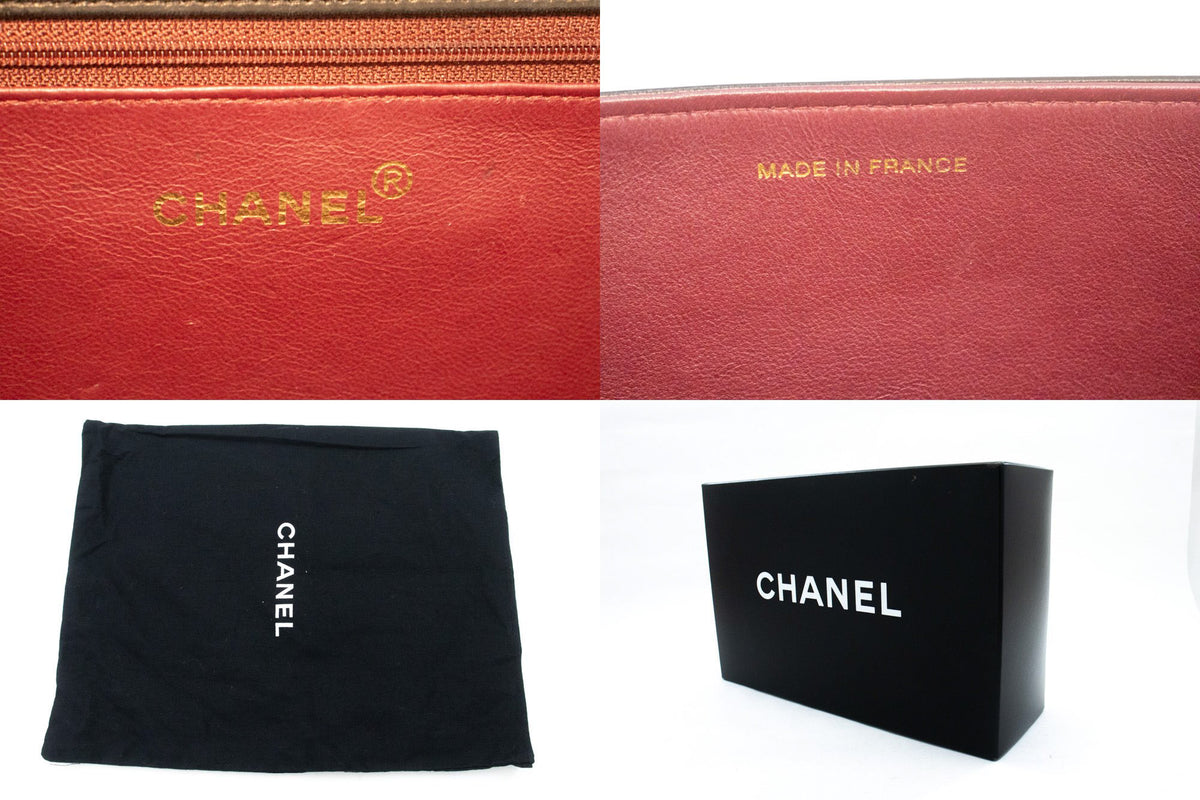CHANEL Full Flap Chain Schoudertas Clutch Zwart Gewatteerd Lamsleer ao5 — CHANEL-logo aan de binnenzijde hannari-shop