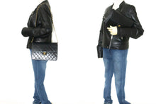 CHANEL Chain Shoulder Bag Clutch Black Quilted Flap Lambskin Purse p42 hannari-shop