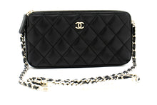 CHANEL Lambskin Pearl Wallet On Chain WOC Double Zip Chain Bag L17 hannari-shop