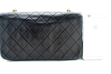 CHANEL Full Flap Chain Shoulder Bag Black Quilted Lambskin L56 hannari-shop