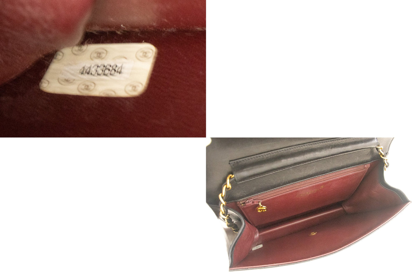 CHANEL Chain Shoulder Bag Clutch Zwart Gequilt Flap Lamsleer Tas k13 hannari-shop