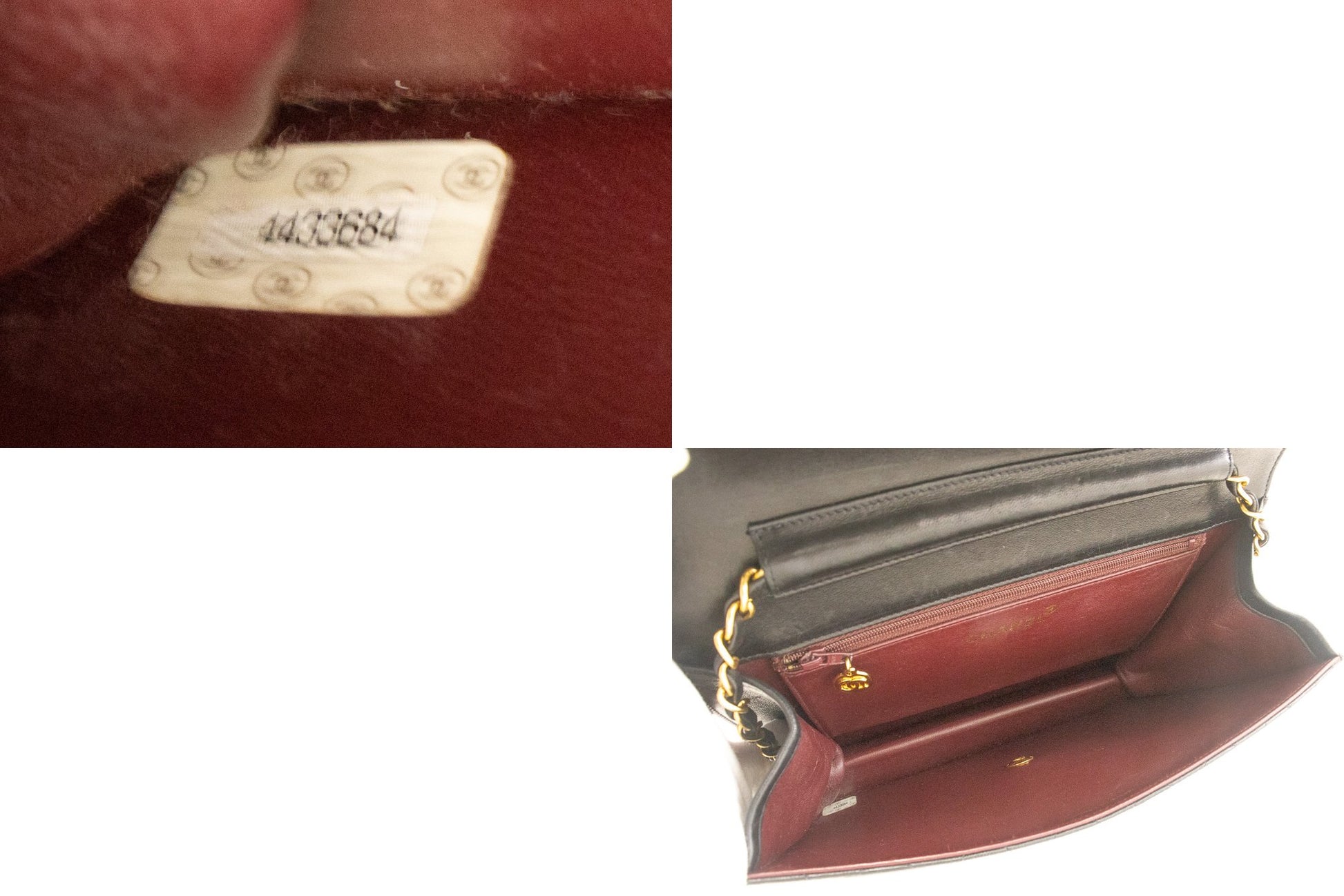 CHANEL Chain Shoulder Bag Clutch Zwart Gequilt Flap Lamsleer Tas k13 hannari-shop