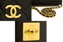 CHANEL Full Flap Chain Shoulder Bag Clutch Black Quilted Lambskin L87 hannari-shop
