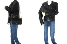 CHANEL Full Flap Chain Shoulder Bag Clutch Black Quilted Lambskin L87 hannari-shop