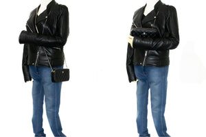 CHANEL Lambskin Pearl Wallet On Chain WOC Double Zip Chain Bag L17 hannari-shop